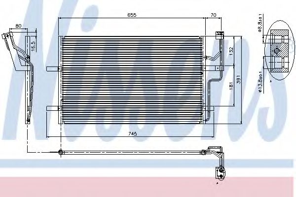 Радиатор кондиционера NISSENS 94901