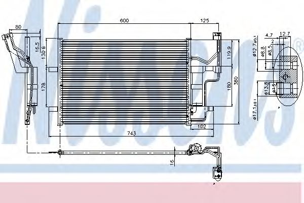 Радиатор кондиционера NISSENS 94902
