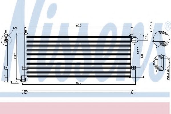 Радиатор кондиционера NISSENS 94903