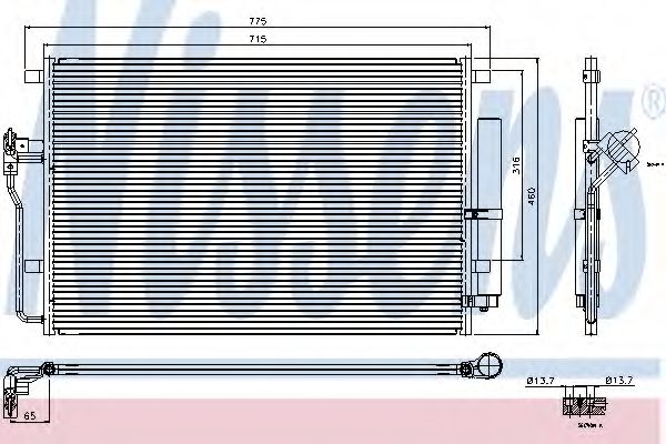 Радиатор кондиционера NISSENS 94917
