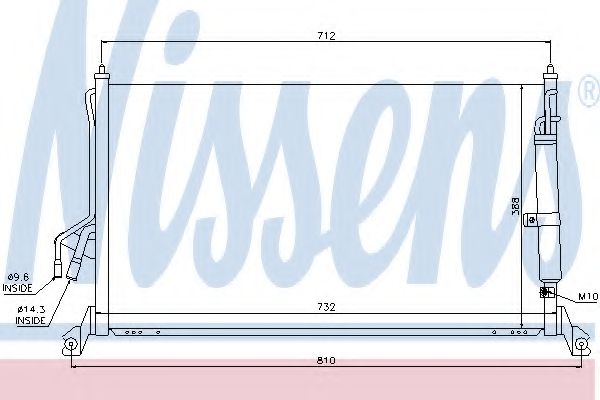 Радиатор кондиционера NISSENS 94930