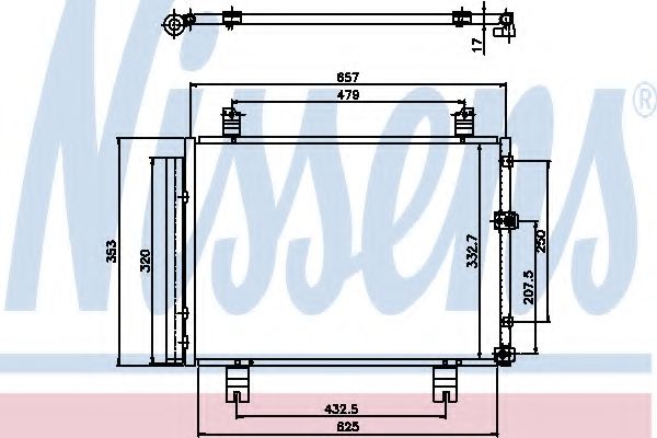 Радиатор кондиционера NISSENS 94950