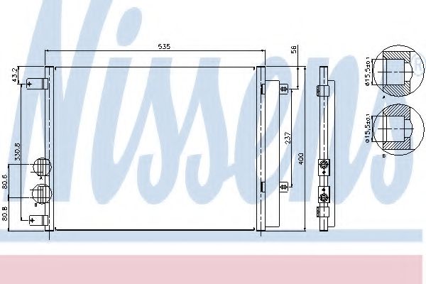 Радиатор кондиционера nissens 94987