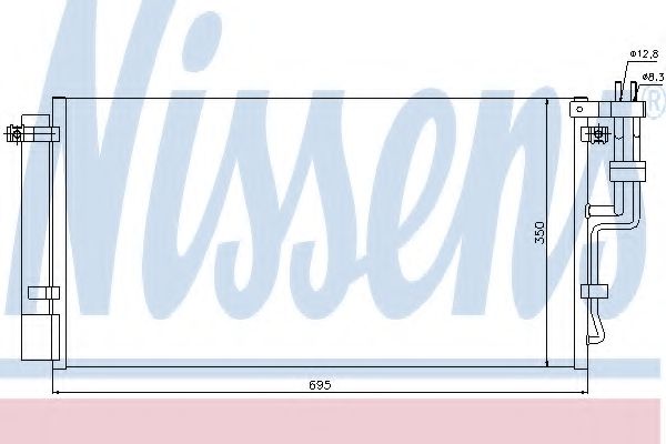 Радиатор кондиционера NISSENS 94993
