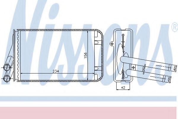 Радиатор печки NISSENS 70229
