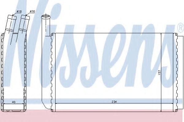 Радиатор печки NISSENS 73940