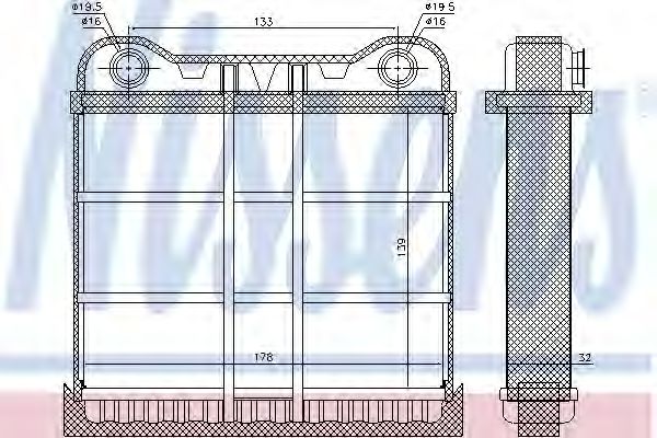Радиатор печки NISSENS 70225