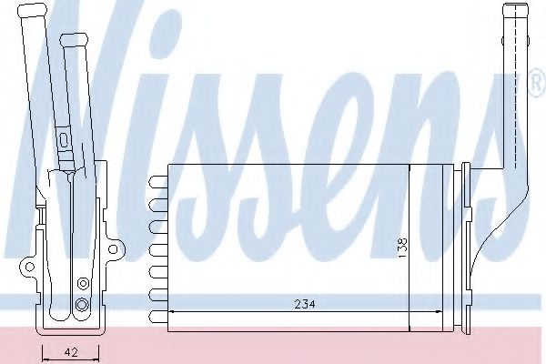 Радиатор печки NISSENS 71143