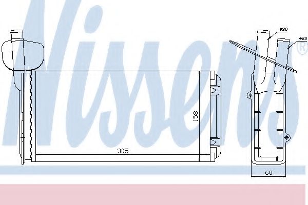 Радиатор печки NISSENS 73965