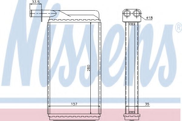Радиатор печки NISSENS 73385