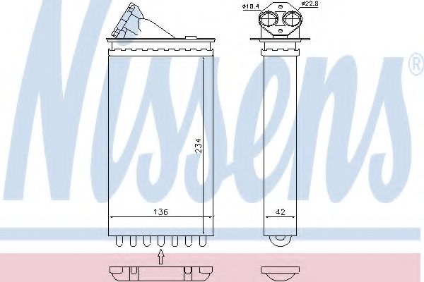 Радиатор печки NISSENS 72655