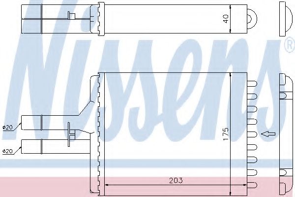 Радиатор печки NISSENS 72656