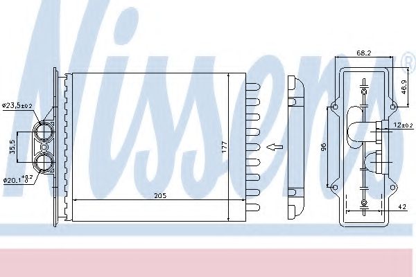Радиатор печки NISSENS 72657