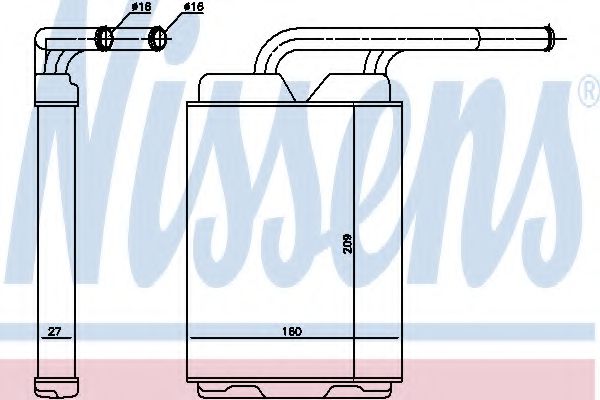 Радиатор печки NISSENS 73349