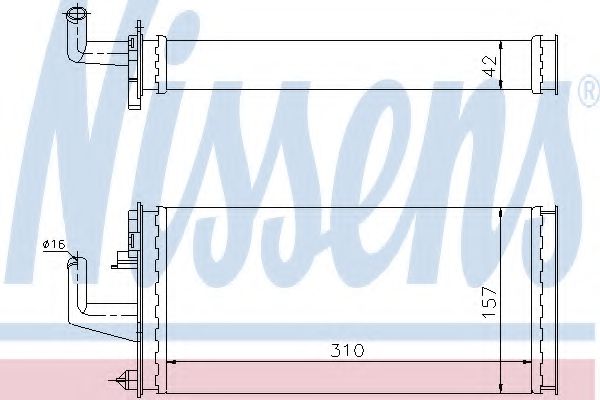 Радиатор печки NISSENS 71807