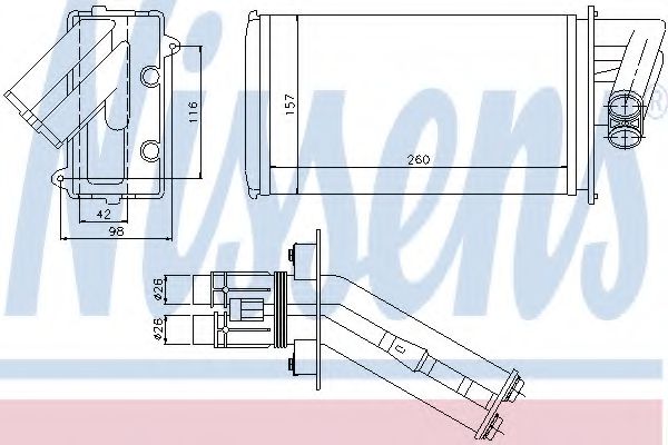 Радиатор печки NISSENS 73368