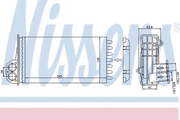 Радиатор печки NISSENS 72941