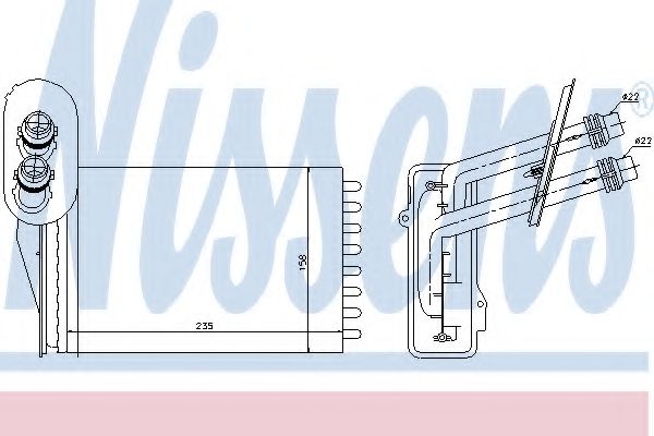 Радиатор печки NISSENS 73850