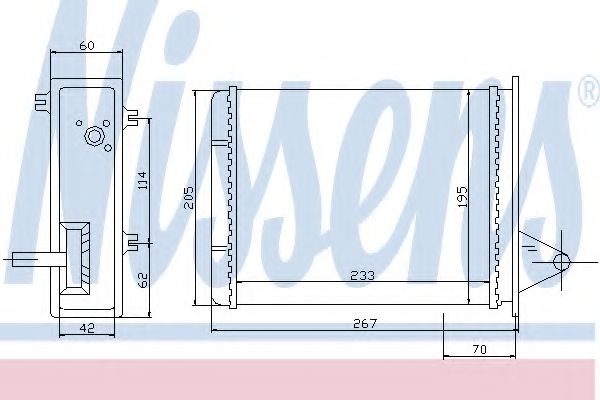 Радиатор печки NISSENS 71448