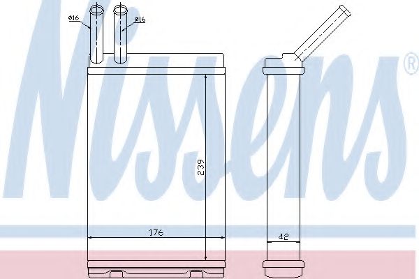Радиатор печки NISSENS 73642