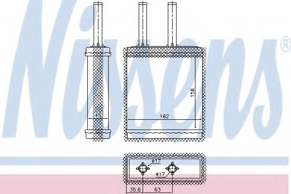 Радиатор печки NISSENS 77519