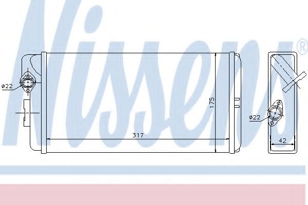 Радиатор печки NISSENS 72035