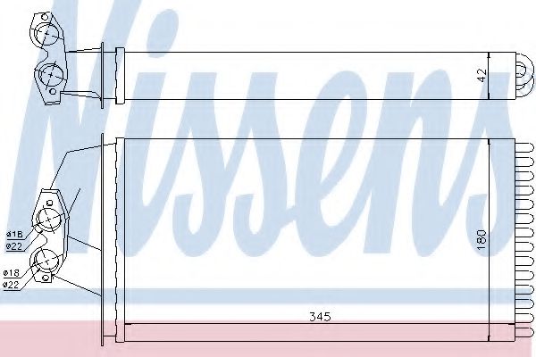 Радиатор печки NISSENS 72036