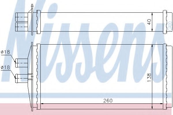 Радиатор печки NISSENS 73655
