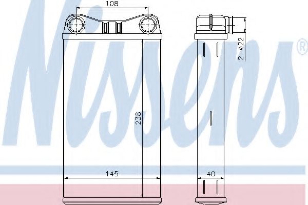 Радиатор печки NISSENS 70227