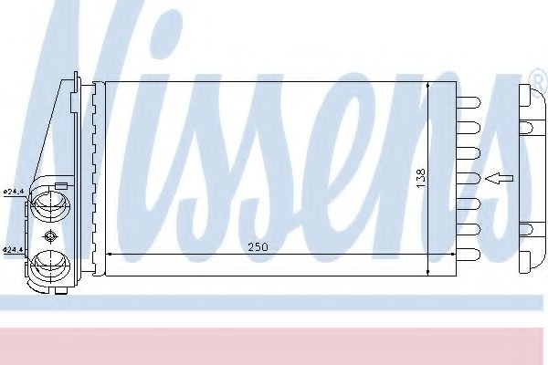 Радиатор печки NISSENS 72945