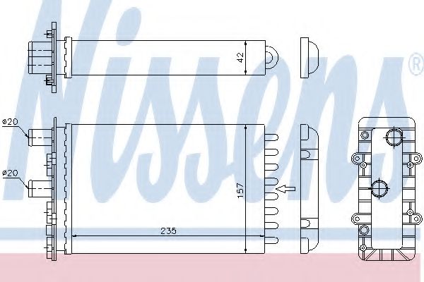 Радиатор печки NISSENS 73974