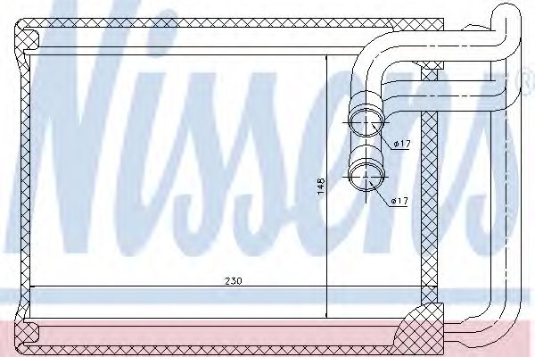 Радиатор печки NISSENS 77622