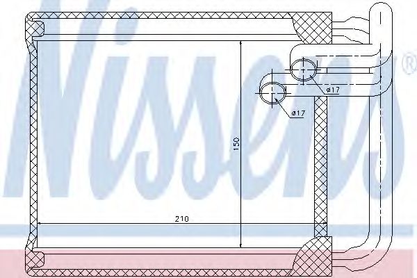 Радиатор печки NISSENS 77632