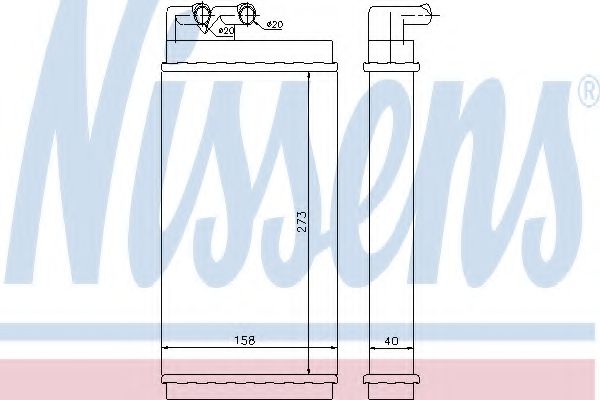 Радиатор печки NISSENS 70230