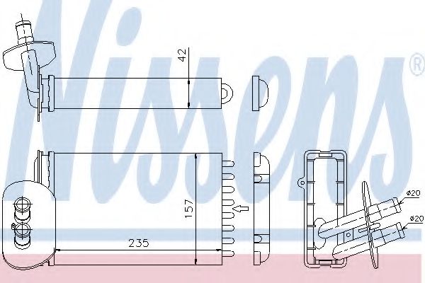 Радиатор печки NISSENS 77528