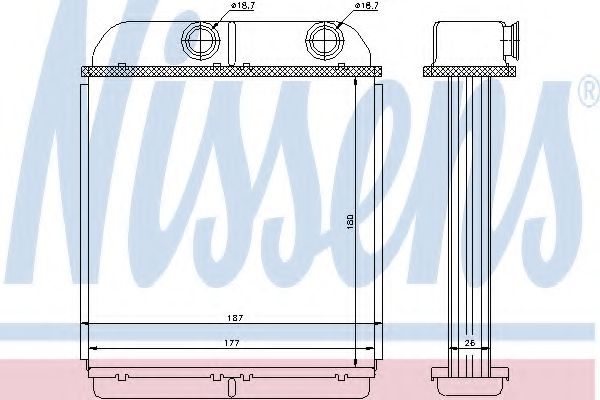 Радиатор печки NISSENS 73644