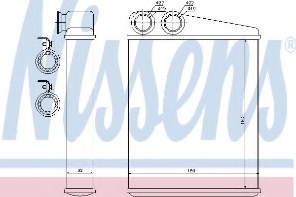 Радиатор печки NISSENS 70807