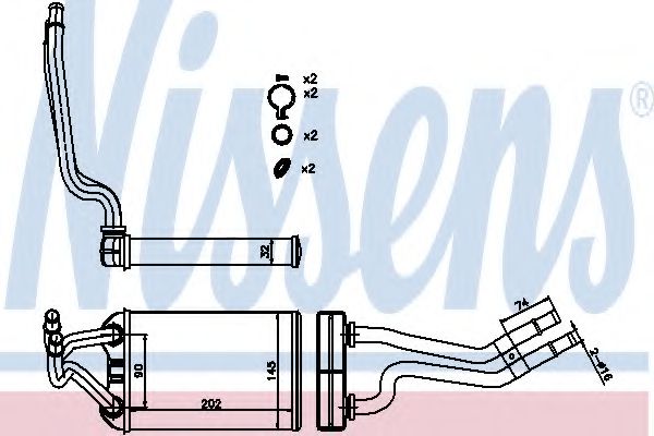 Радиатор печки NISSENS 70980