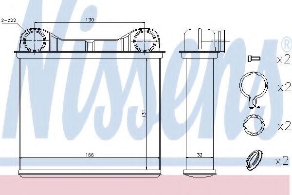 Радиатор печки NISSENS 72049