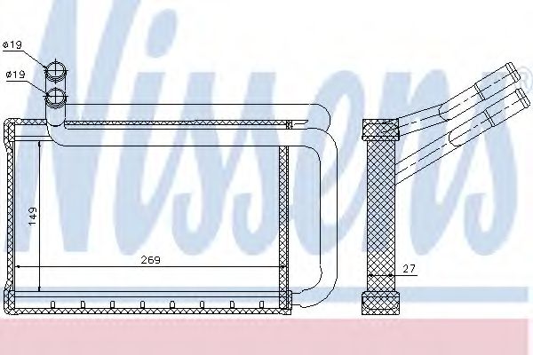 Радиатор печки NISSENS 77636