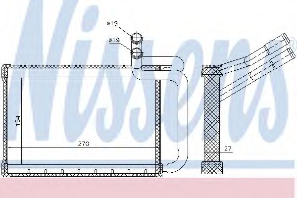 Радиатор печки NISSENS 77635