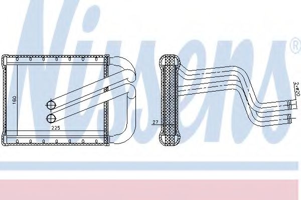 Радиатор печки NISSENS 77536
