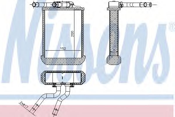Радиатор печки NISSENS 72045