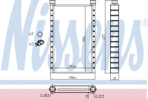 Радиатор печки NISSENS 70527