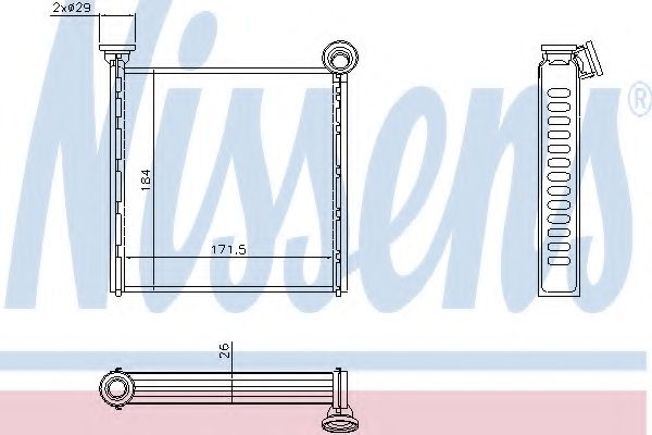 Радиатор печки NISSENS 71162