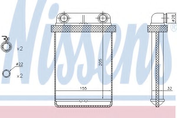 Радиатор печки NISSENS 72671