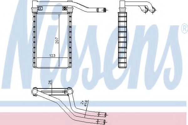 Радиатор печки NISSENS 73991