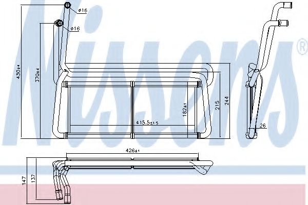 Радиатор печки NISSENS 75007