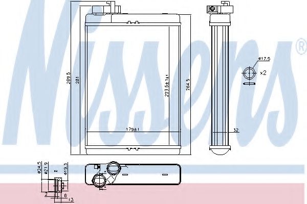 Радиатор печки NISSENS 70231