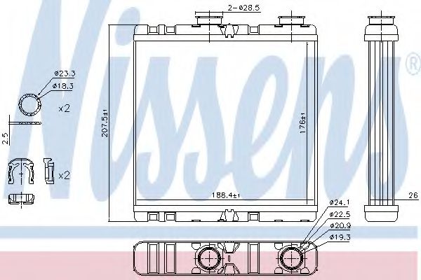 Радиатор печки NISSENS 73342